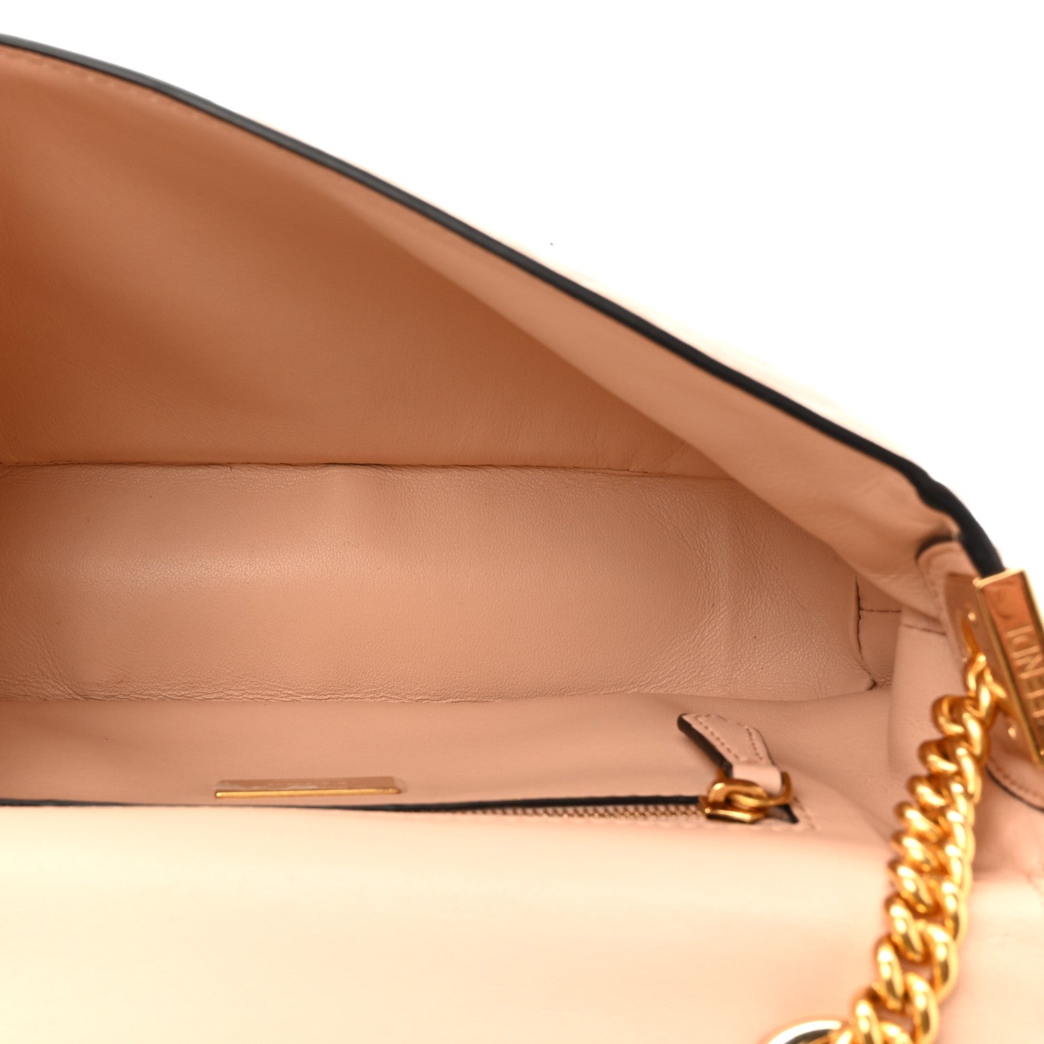 Fendi Nappa Small FF Embossed Midi Chain Baguette Light Rose 5 of 11