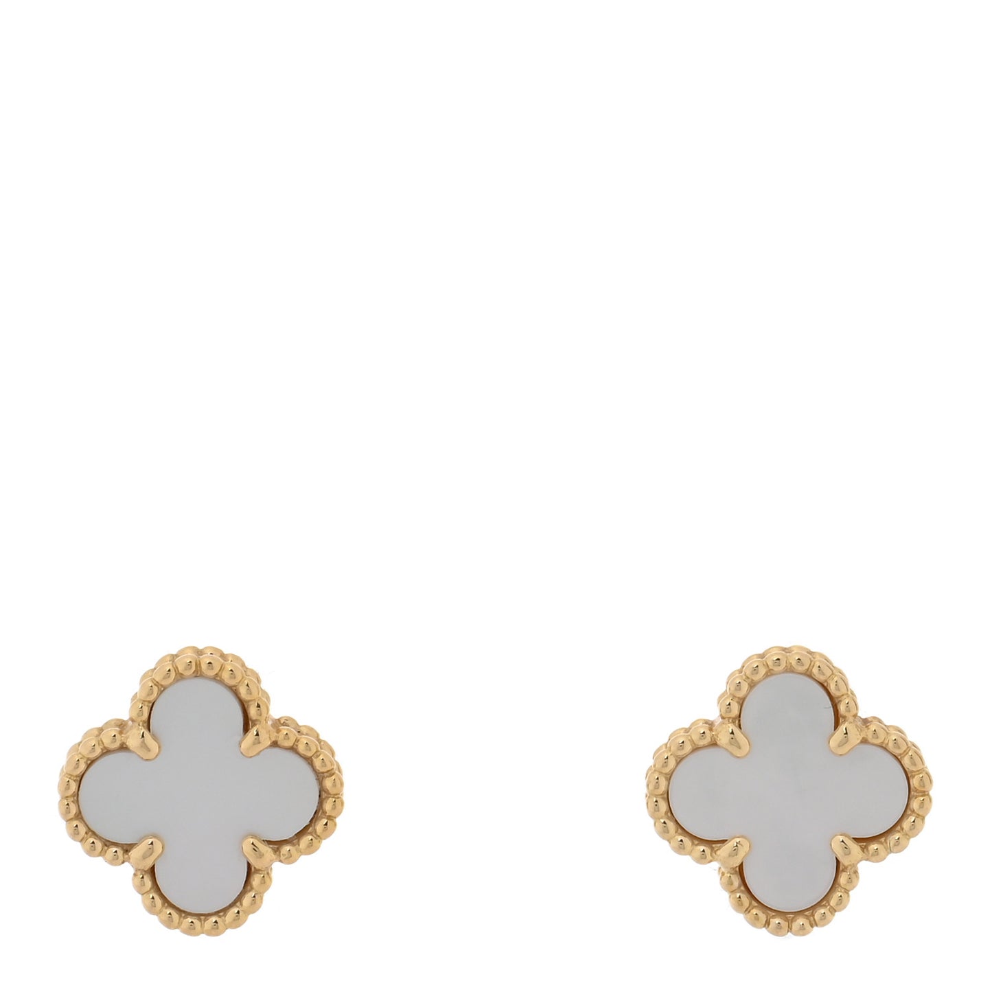 18K Yellow Gold Mother of Pearl Sweet Alhambra Earrings