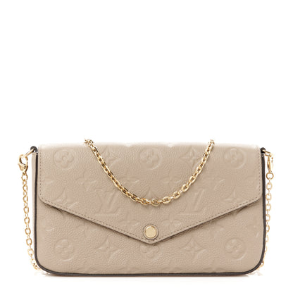 Louis Vuitton Empreinte Pochette Felicie Chain Wallet Tourterelle 1 of 17