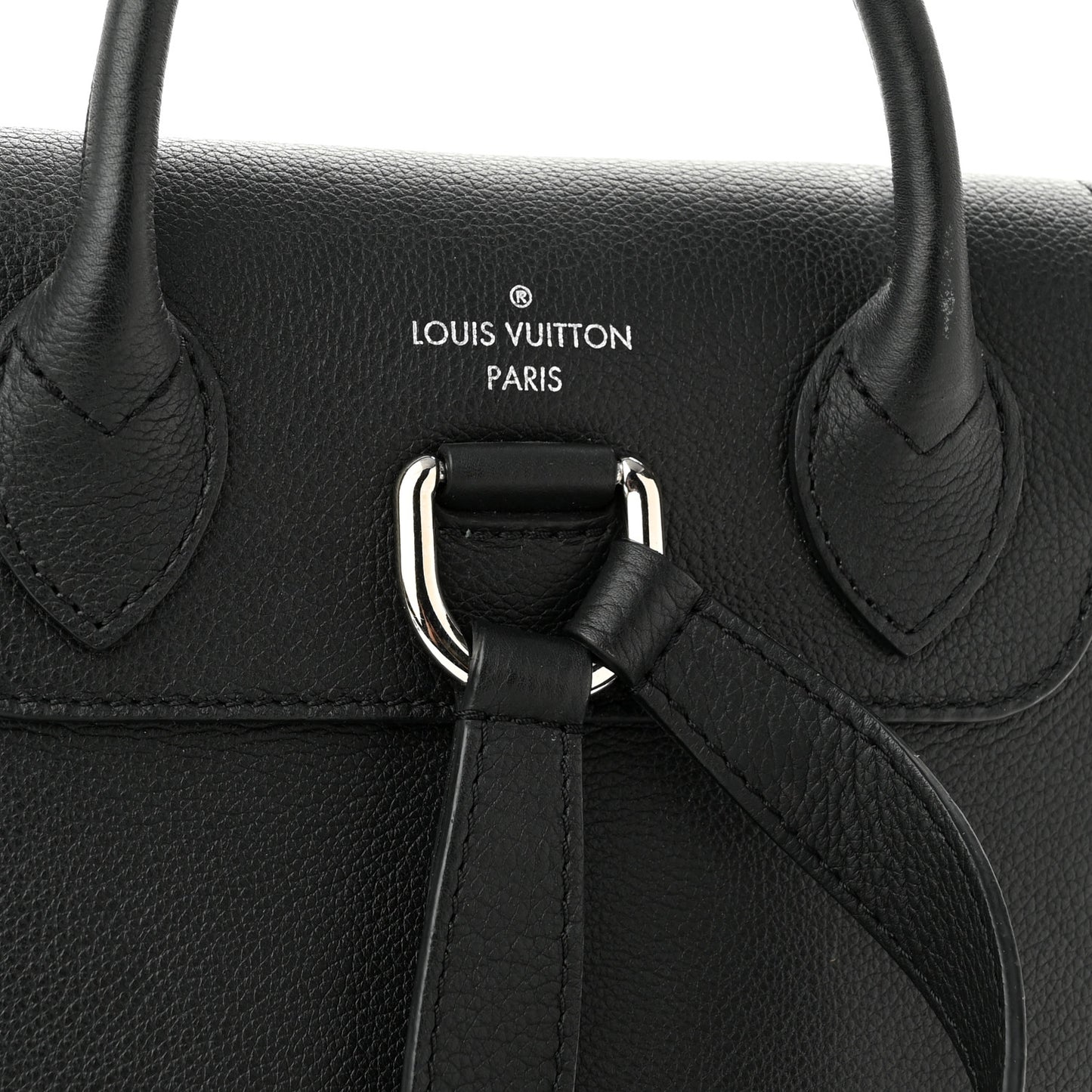 Calfskin Lockme Backpack Black