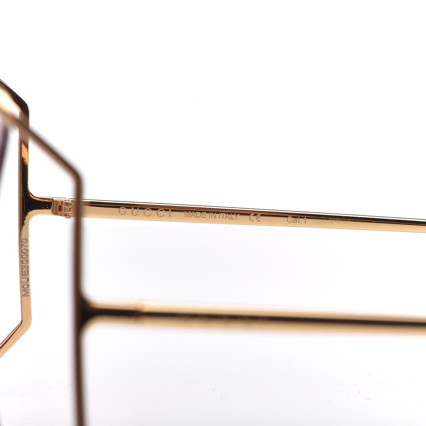 Metal Oversized Round Sunglasses GG0252S Gold Pink