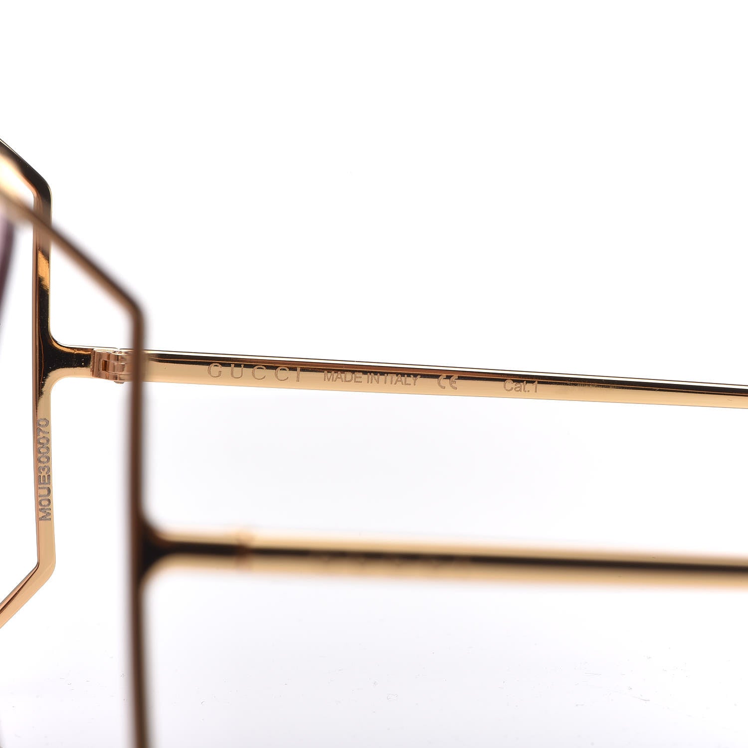 Gucci Metal Oversized Round Sunglasses GG0252S Gold Pink 6 of 7