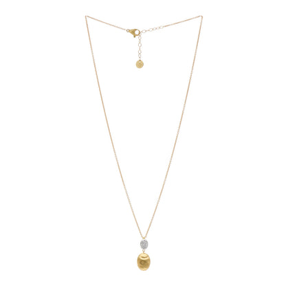 Marco Bicego 18K Yellow Gold Diamond Siviglia Drop Necklace 3 of 4
