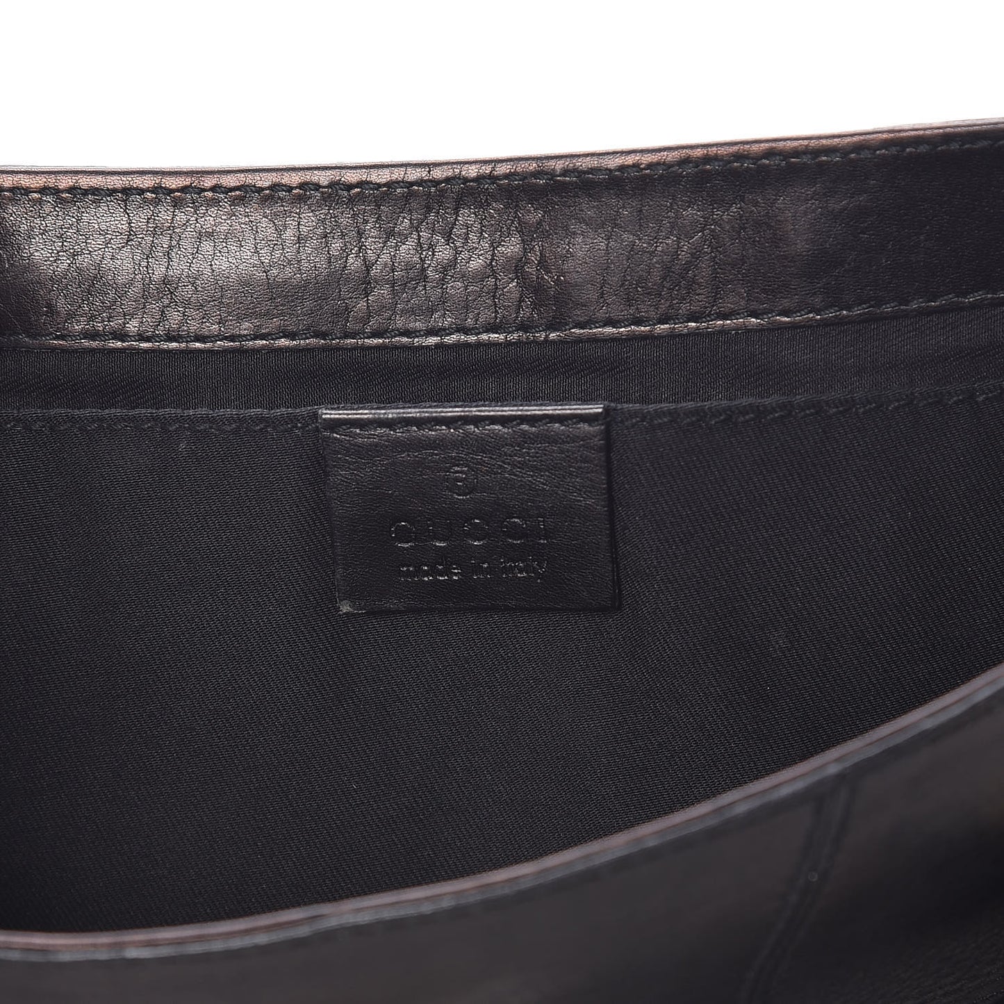 Calfskin Horsebit Chain Clutch Black