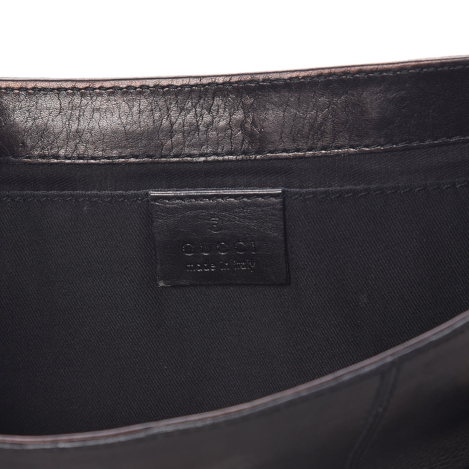 Gucci Calfskin Horsebit Chain Clutch Black 6 of 16
