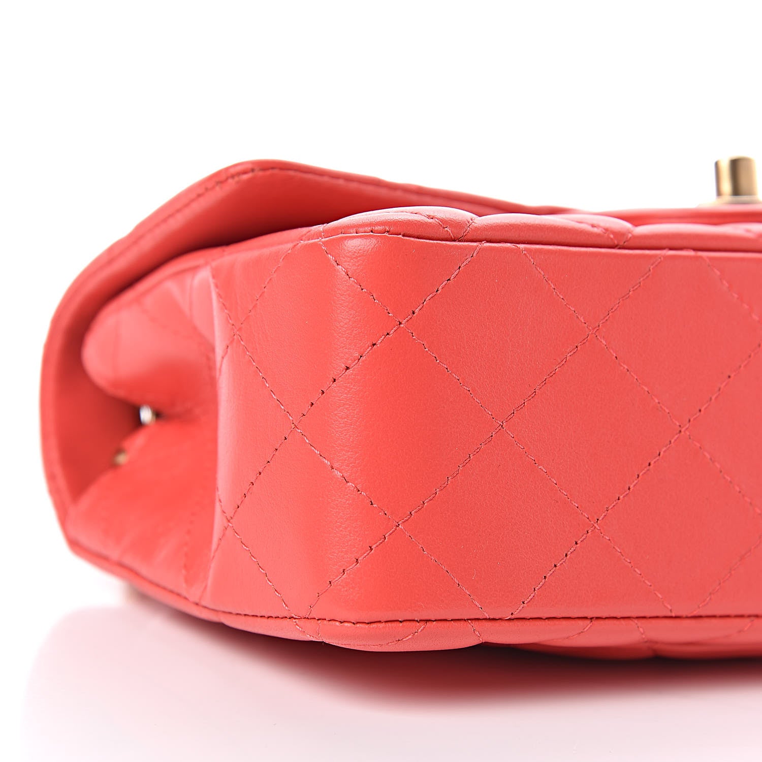 Chanel Lambskin Quilted Mini Rectangular Flap Red 8 of 10