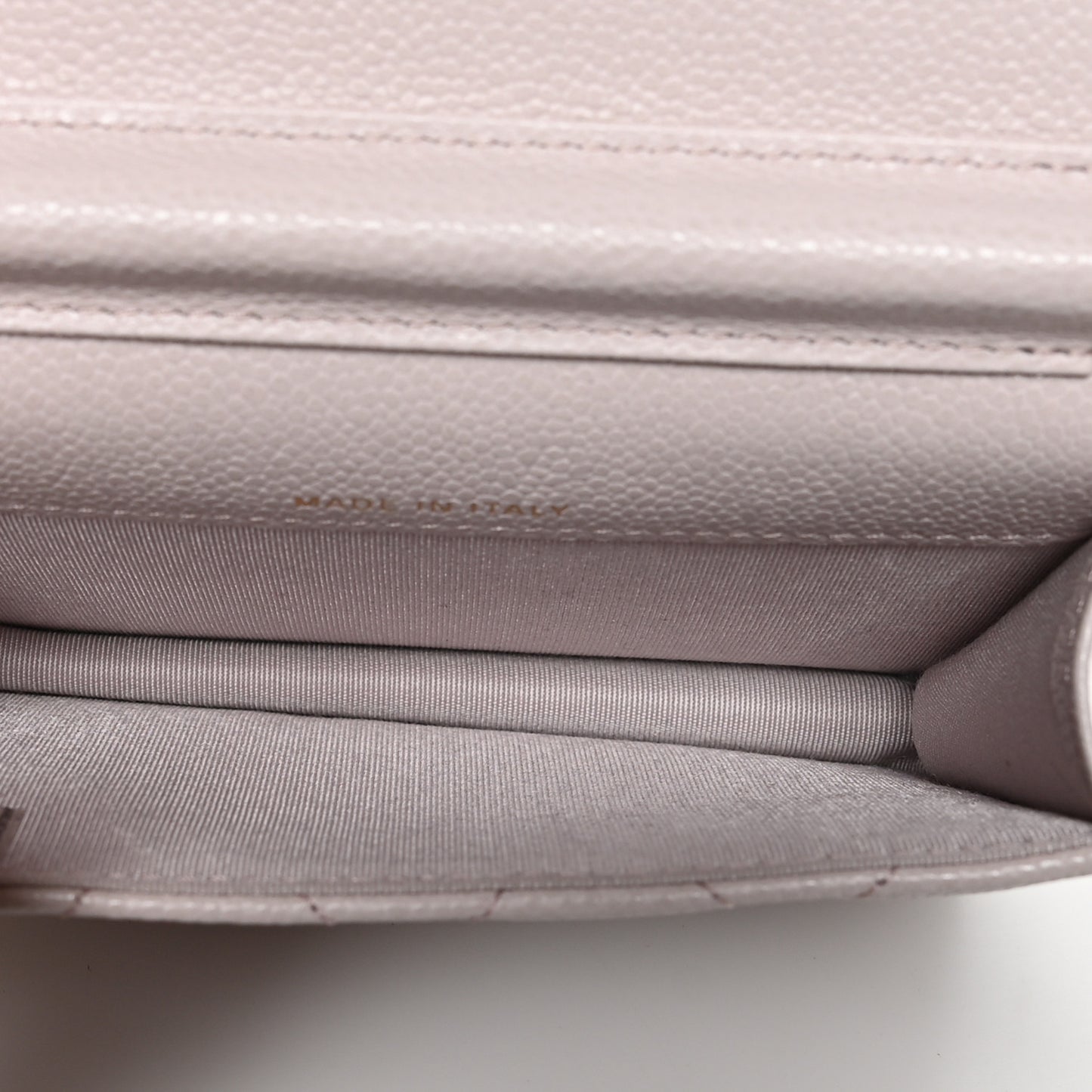 Caviar Quilted Miss Coco Clutch With Chain Light Purple