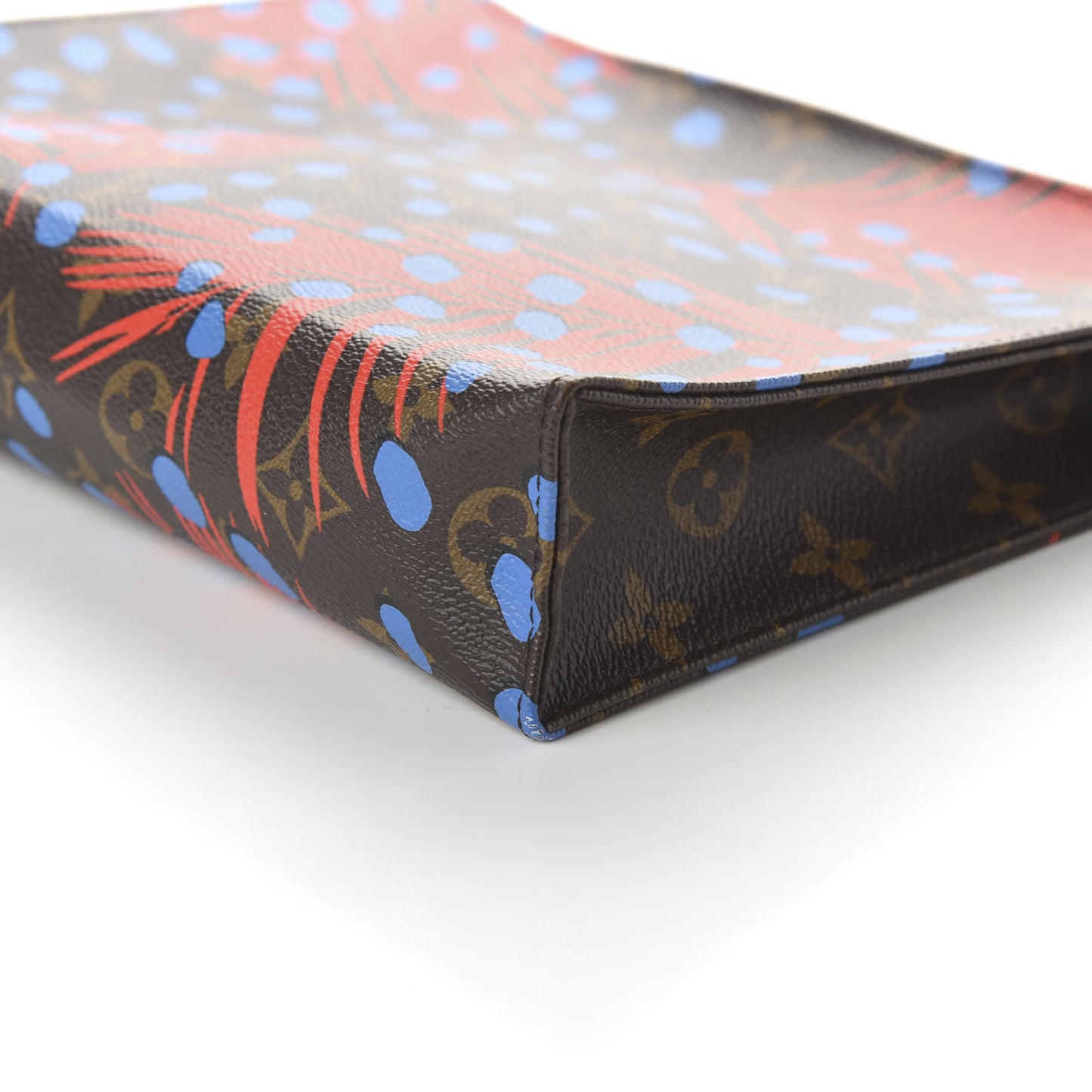 Monogram Jungle Dots Toiletry Pouch 26 Coquelicot Denim