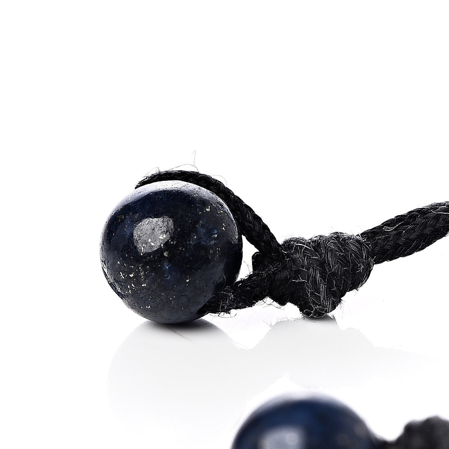 Sterling Silver Lapis Lazuli 6mm Spiritual Beads Two-Row Bracelet