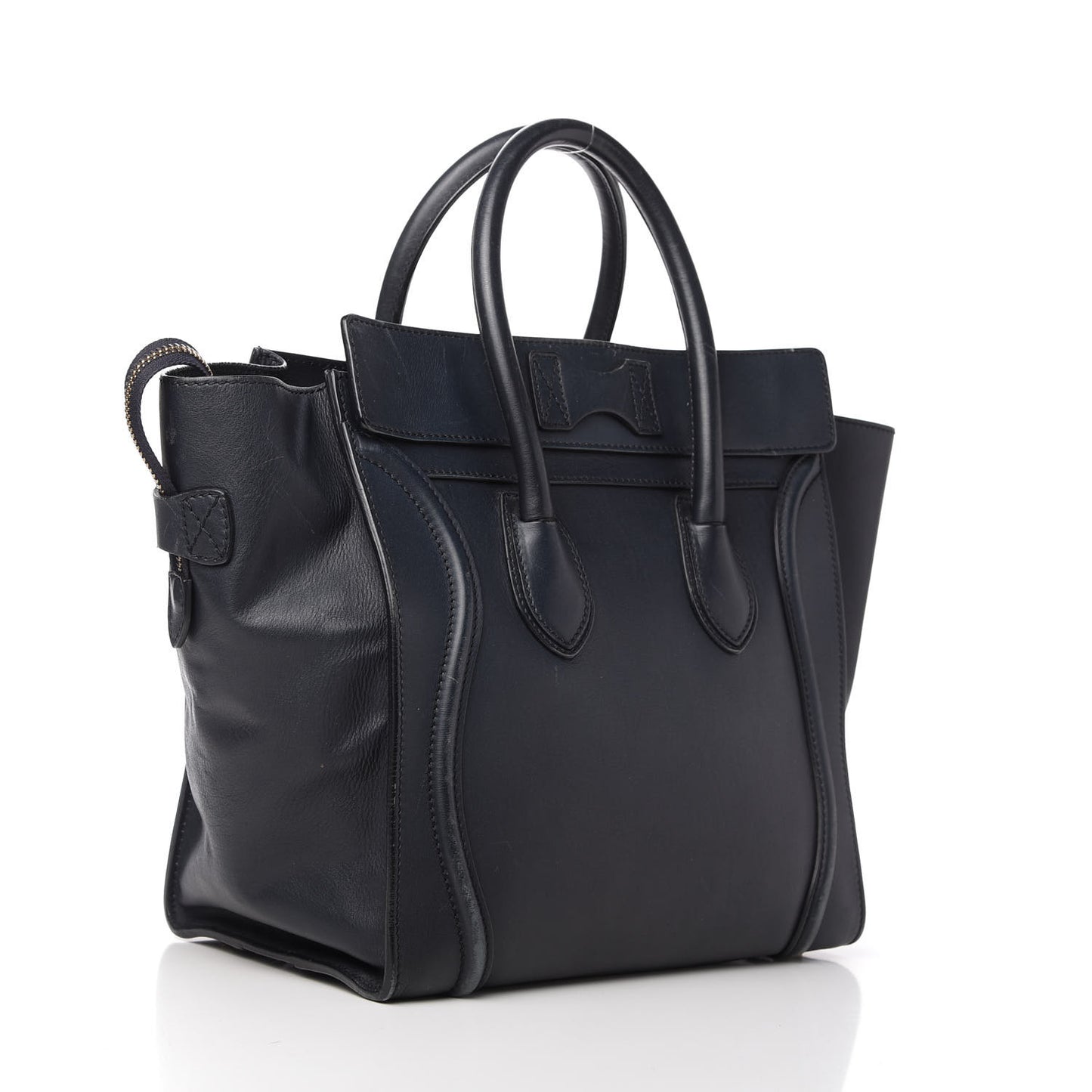 Smooth Calfskin Mini Luggage Navy Blue