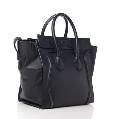 Celine Smooth Calfskin Mini Luggage Navy Blue 3 of 10