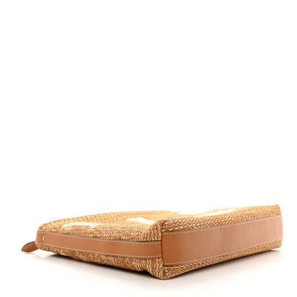 Burberry Raffia TB Duncan Pouch Natural Beige 4 of 7