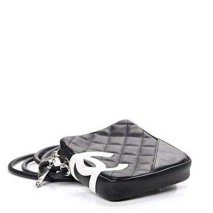 Chanel Calfskin Quilted Small Cambon Messenger Black White 3 of 12