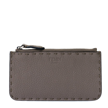Fendi Cuoio Romano Selleria Zip Card Holder Corda 1 of 7