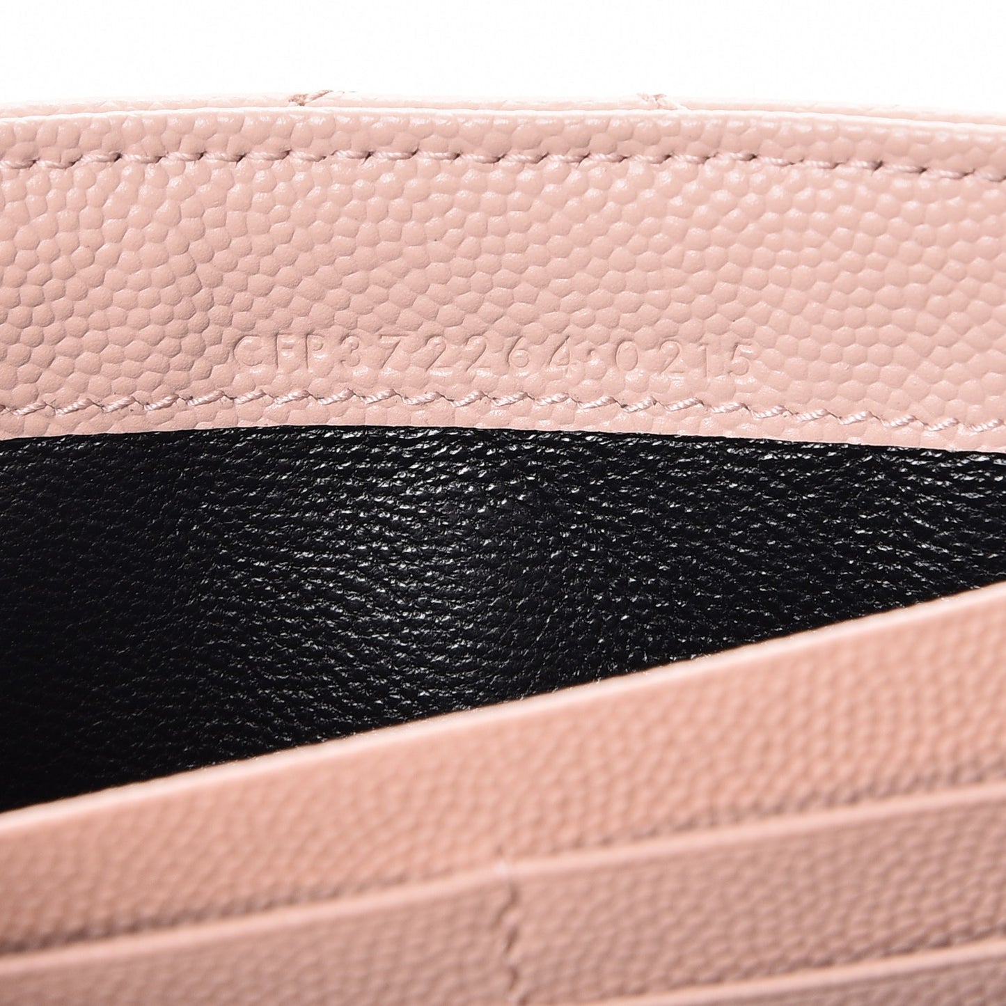 Grain De Poudre Matelasse Chevron Monogram Wallet Pale Pink