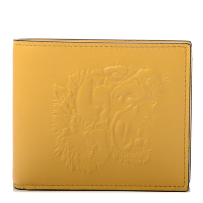 Gucci Calfskin Embossed Tiger Bi-Fold Wallet Yellow 1 of 8