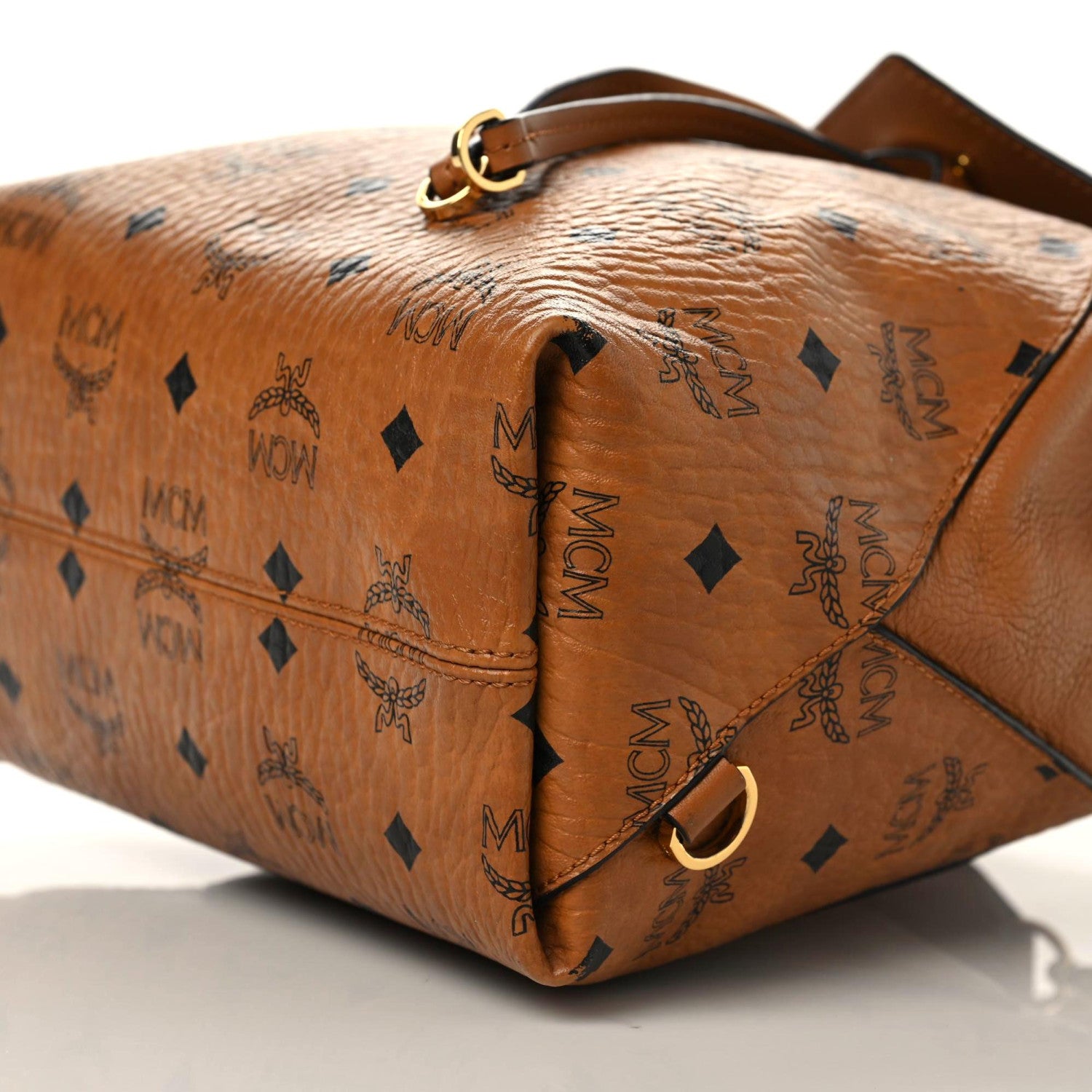 MCM Visetos Small Essential Backpack Cognac 6 of 11