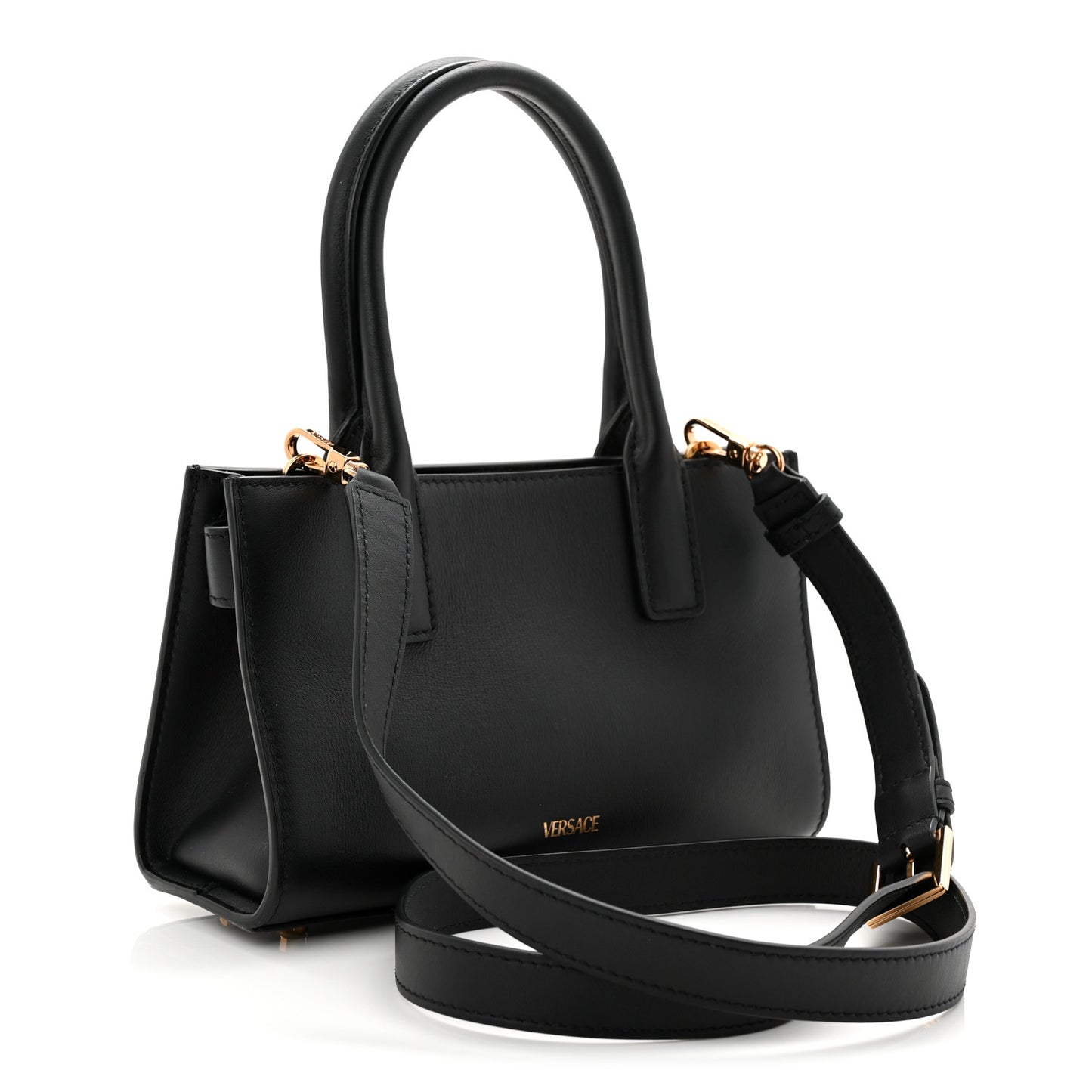 Calfskin Small Medusa '95 Tote  Black