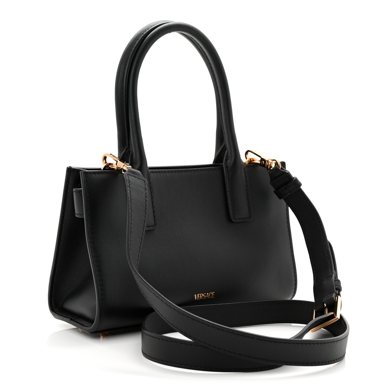 Versace Calfskin Small Medusa '95 Tote  Black 3 of 9