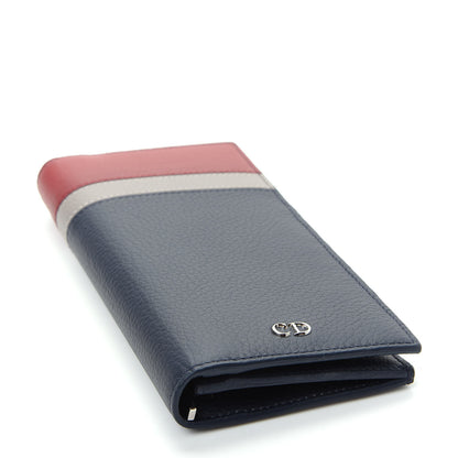 Christian Dior HOMME Calfskin Wallet Blue Red 4 of 8