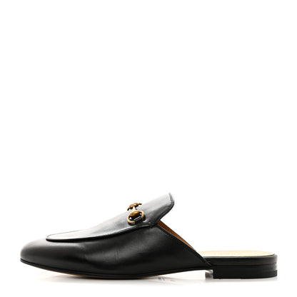 Gucci Calfskin Womens Princetown Slippers 40.5 Black 1 of 9