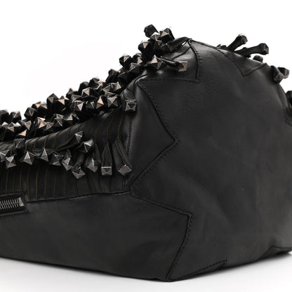 Valentino Garavani Lambskin Rockstud Fringe Bucket Black 9 of 11