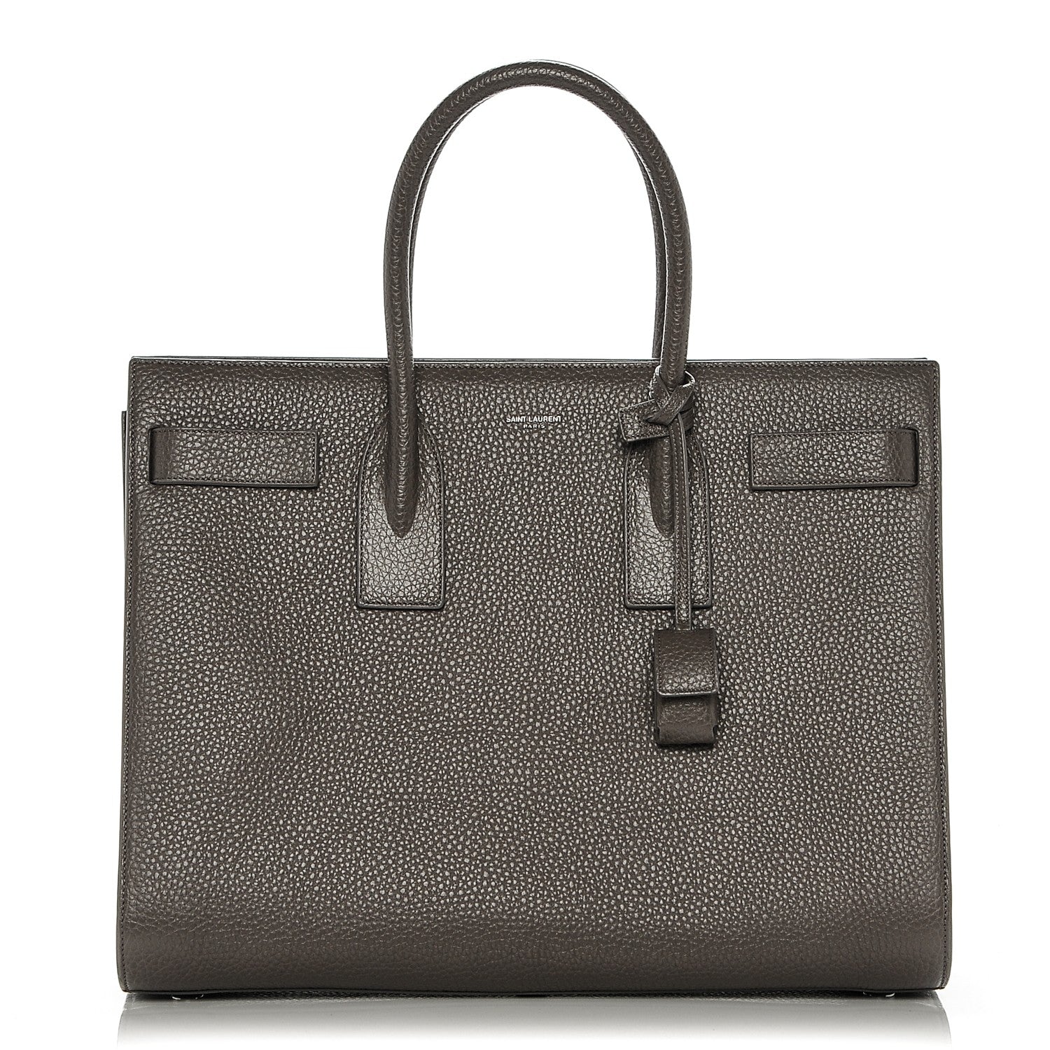 Saint Laurent Grained Calfskin Large Sac de Jour Carryall Earth 1 of 6