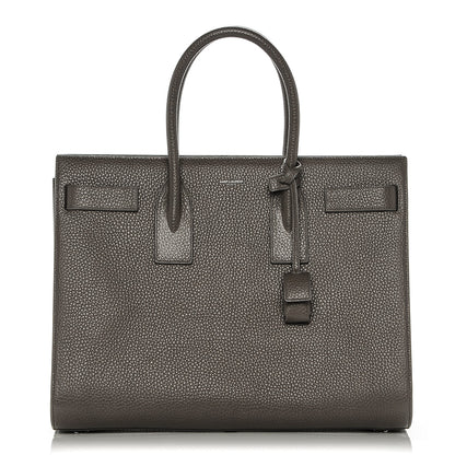 Saint Laurent Grained Calfskin Large Sac de Jour Carryall Earth 1 of 6