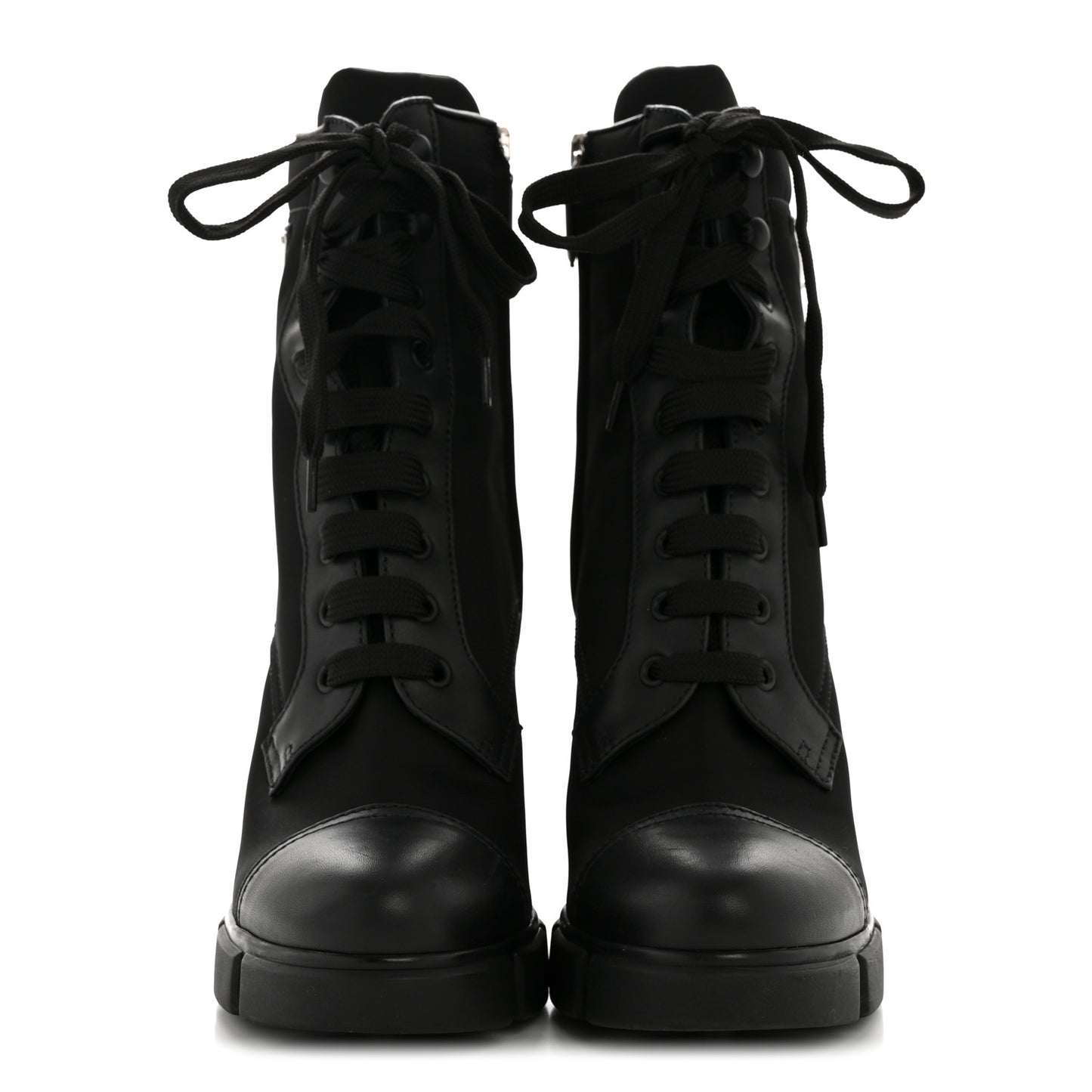 Spazzolato Re-Nylon Metal Triangle Logo 110mm Ankle Boots 40 Black