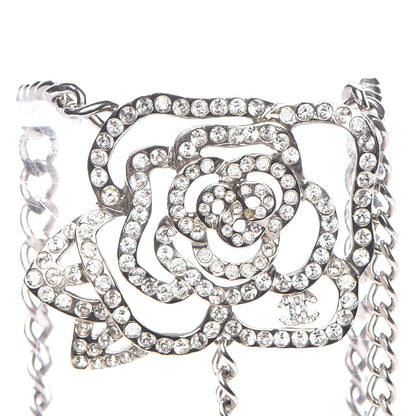 Chanel Crystal CC Camellia Chain Belt Silver 5 of 5