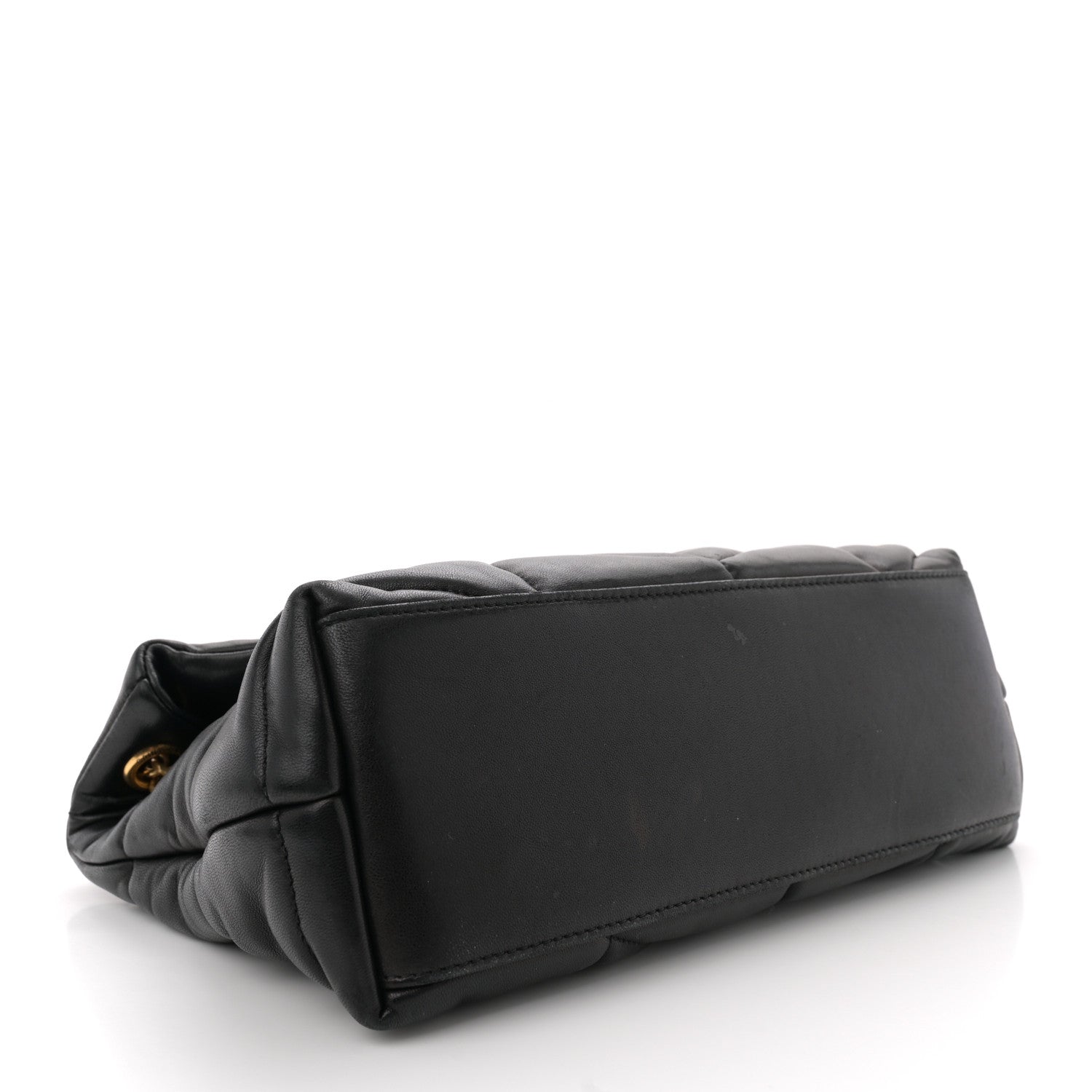 Saint Laurent Lambskin Quilted Small Loulou Puffer Monogram Chain Satchel Black 4 of 11