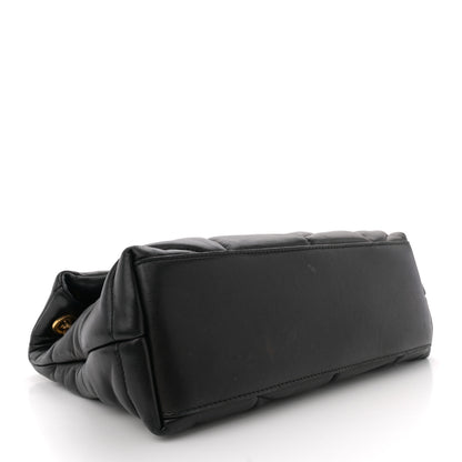Saint Laurent Lambskin Quilted Small Loulou Puffer Monogram Chain Satchel Black 4 of 11