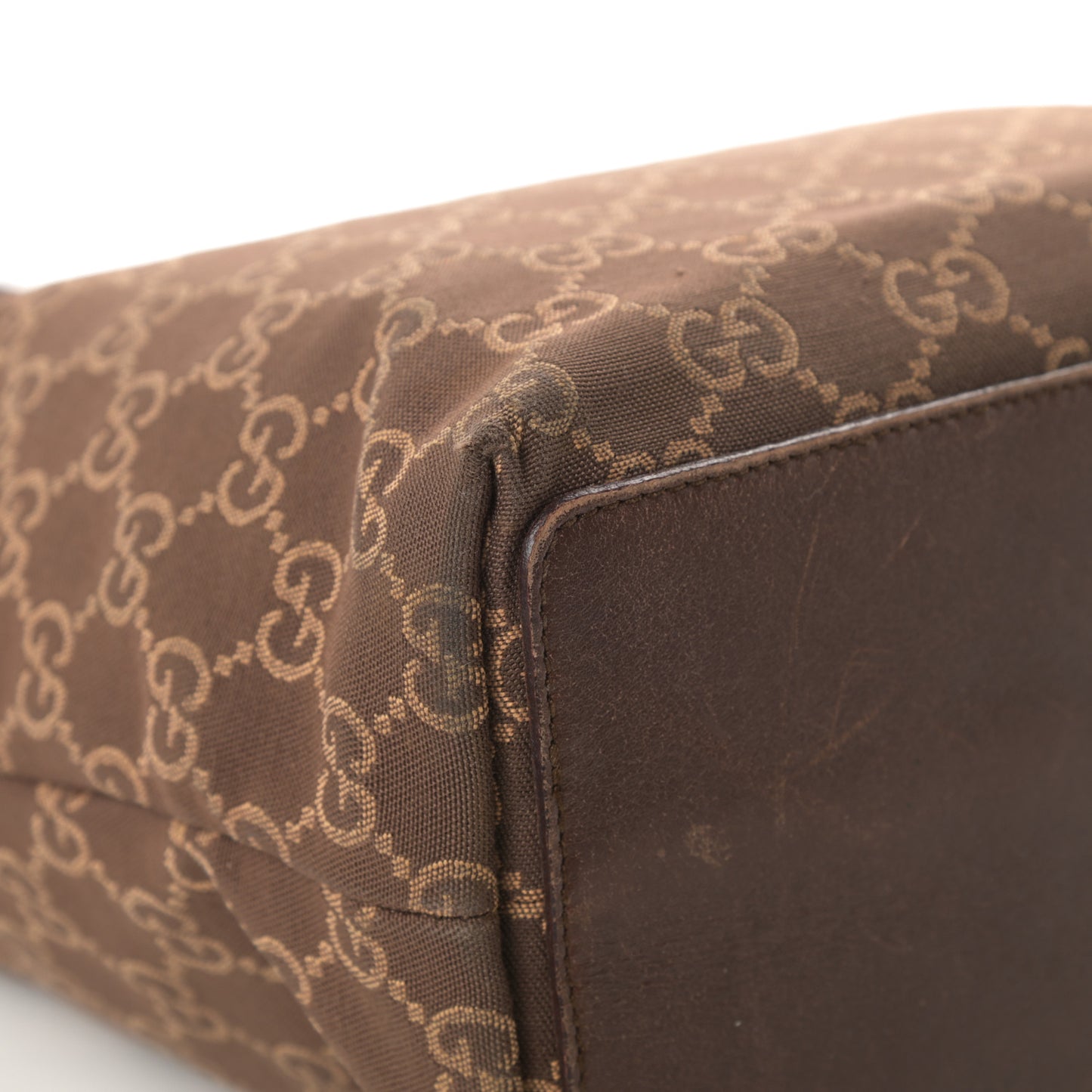 Monogram Small Bucket Tote Brown