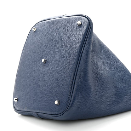 Hermes Taurillon Clemence Picotin Lock 26 GM Bleu Saphir 10 of 10