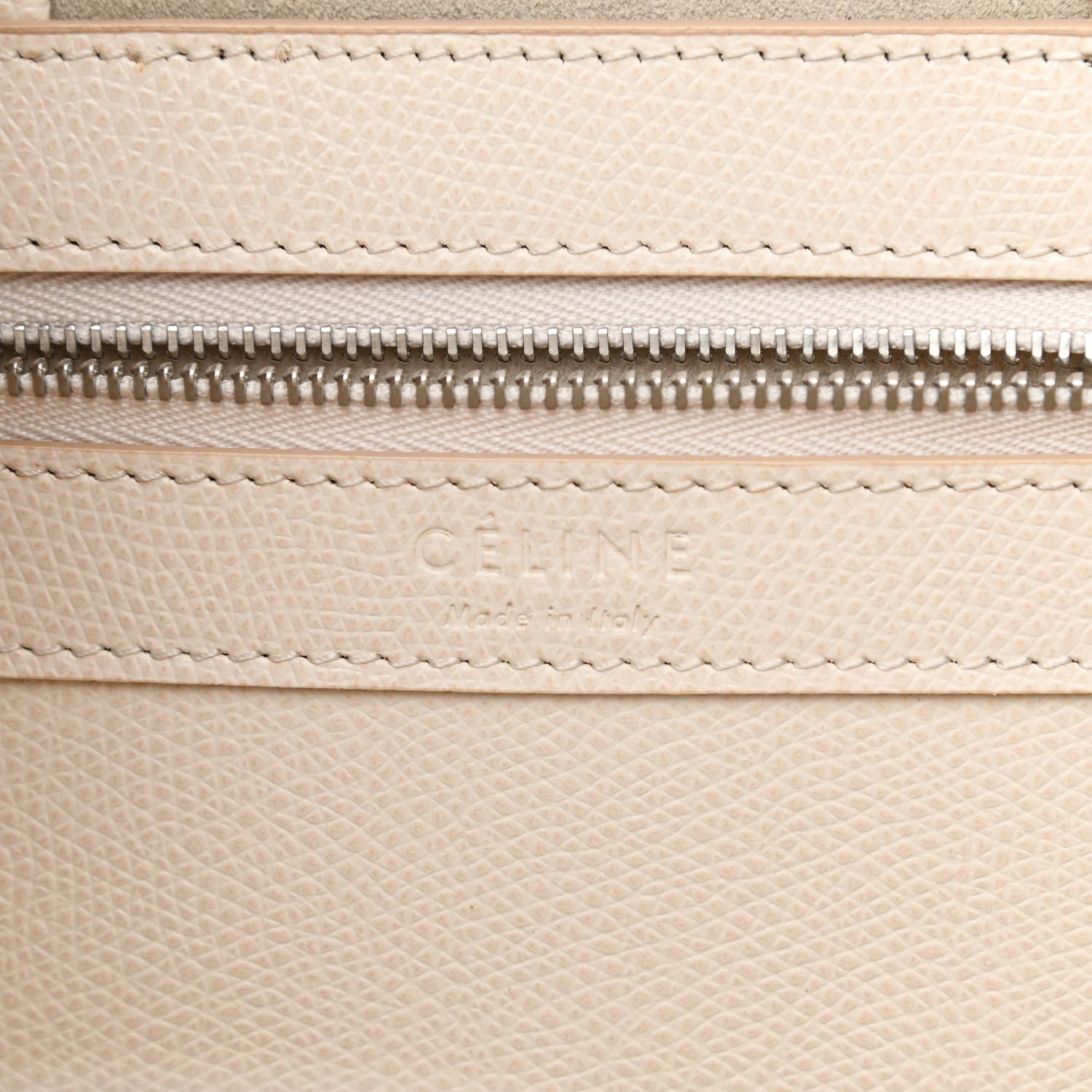Celine Grained Calfskin Small Vertical Bi-Cabas Cream Black 6 of 10