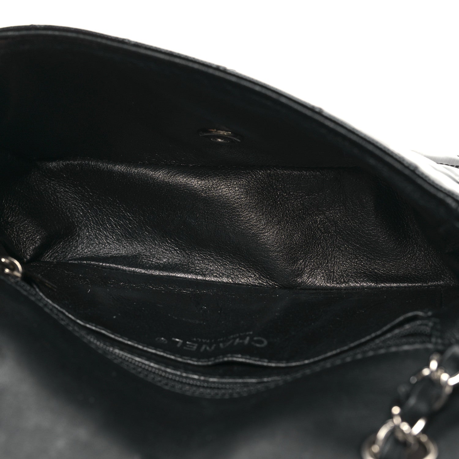 Chanel Striated Patent Quilted Mini Rectangular Flap Black 5 of 10