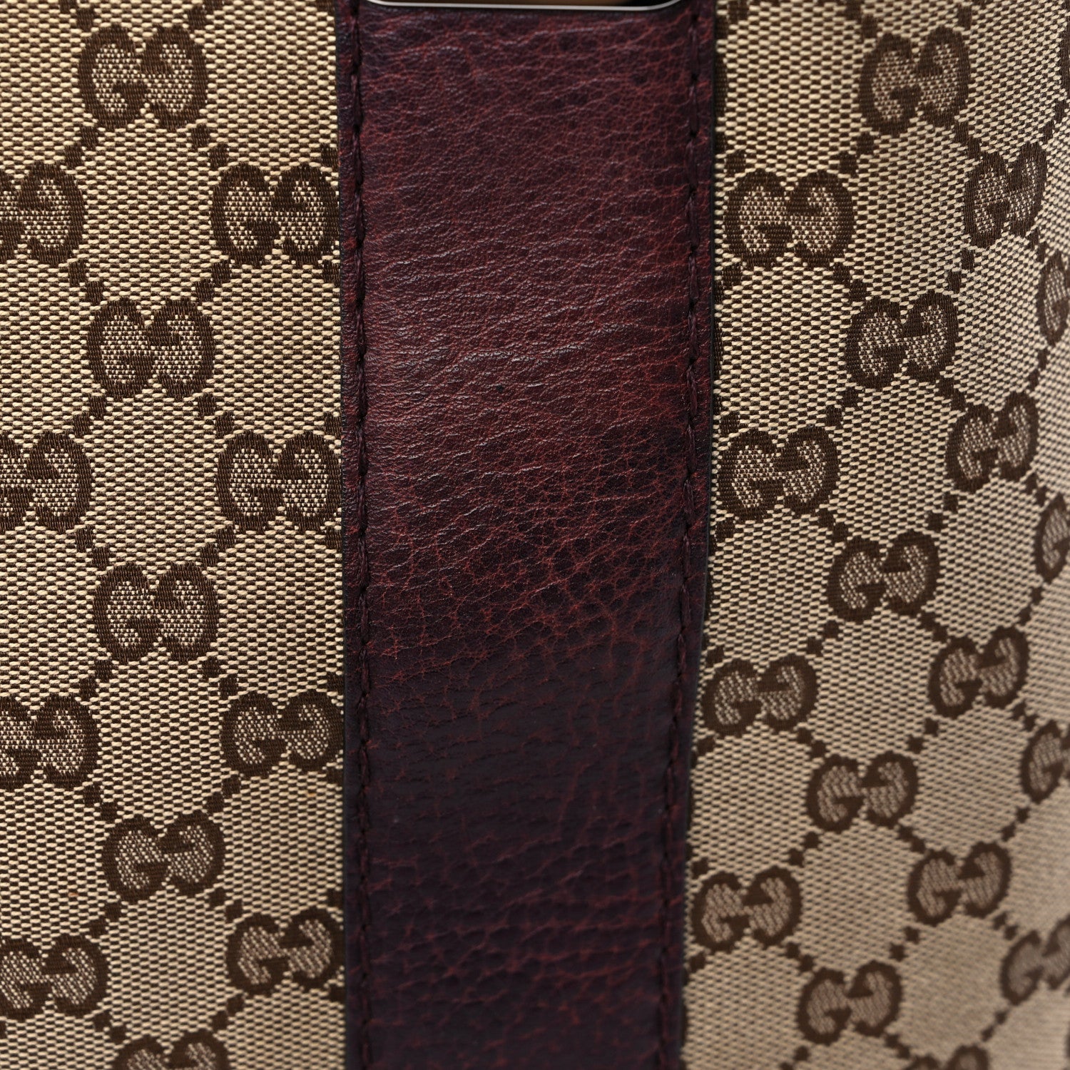 Gucci Monogram Medium Bamboo Bar Tote Bordeaux 15 of 21