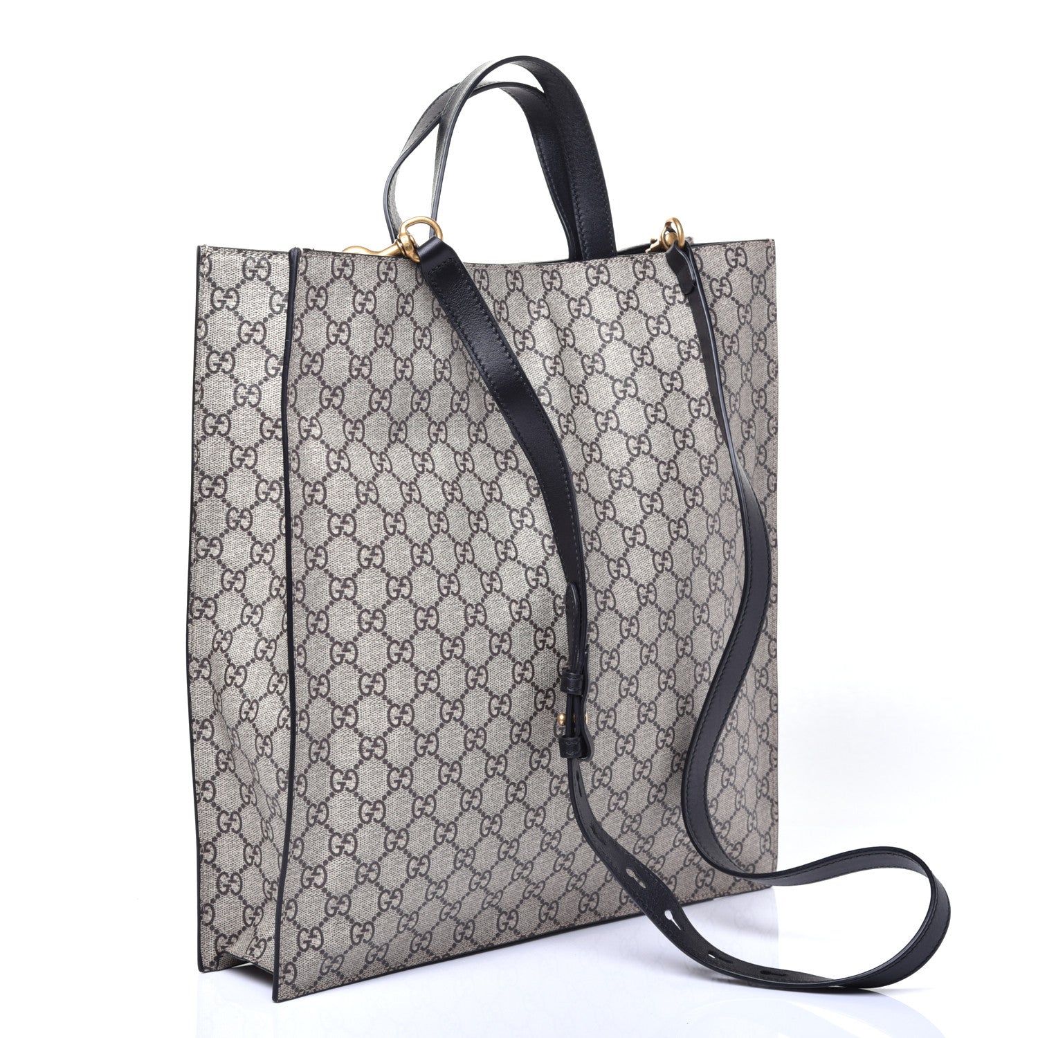 Gucci GG Supreme Monogram L'Aveugle Par Amour Print Vertical Tote Black 2 of 8