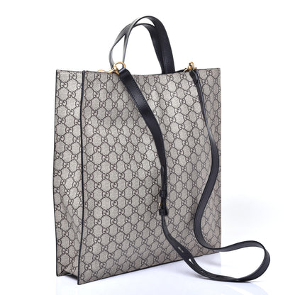 Gucci GG Supreme Monogram L'Aveugle Par Amour Print Vertical Tote Black 2 of 8