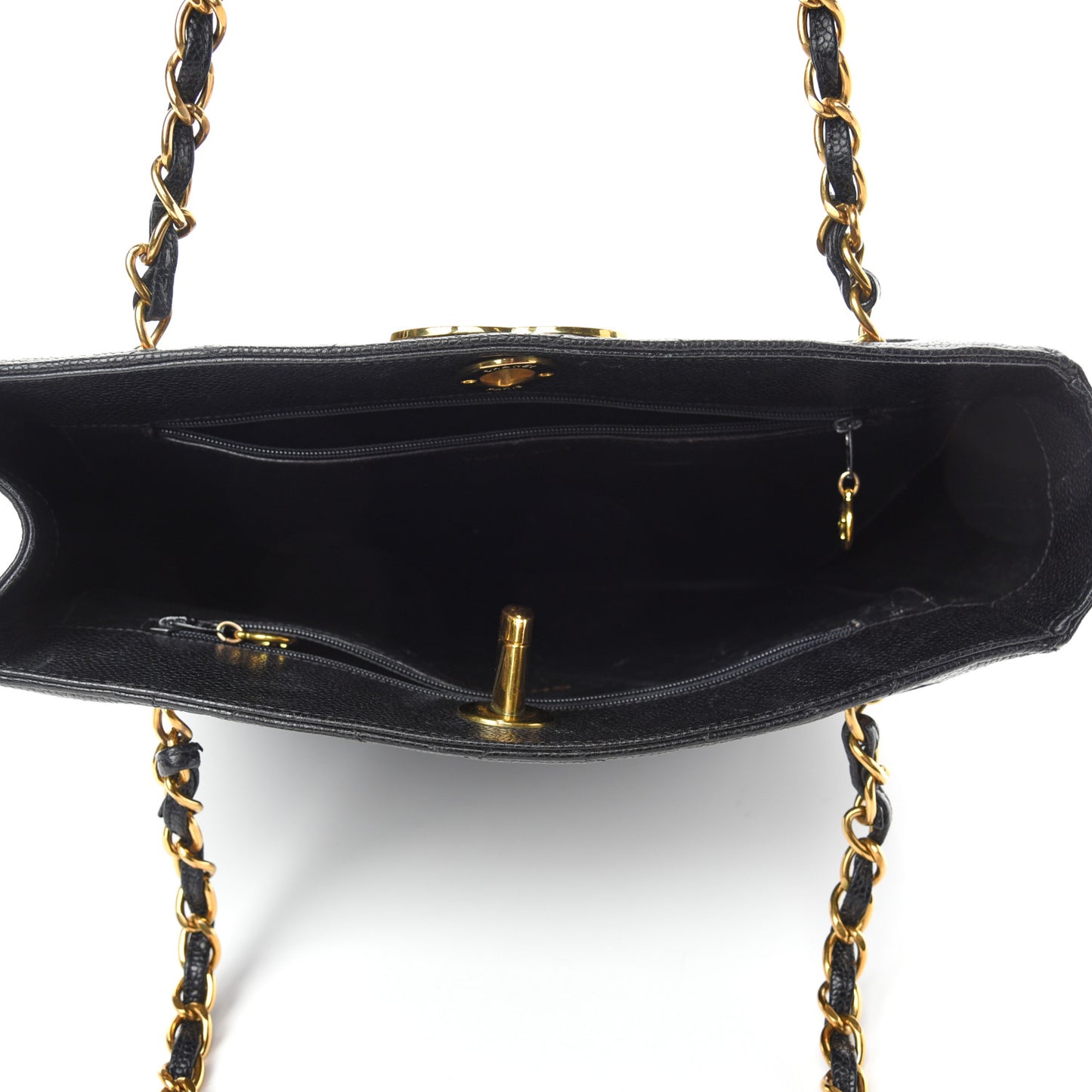 Caviar Quilted Shoulder Bag Black