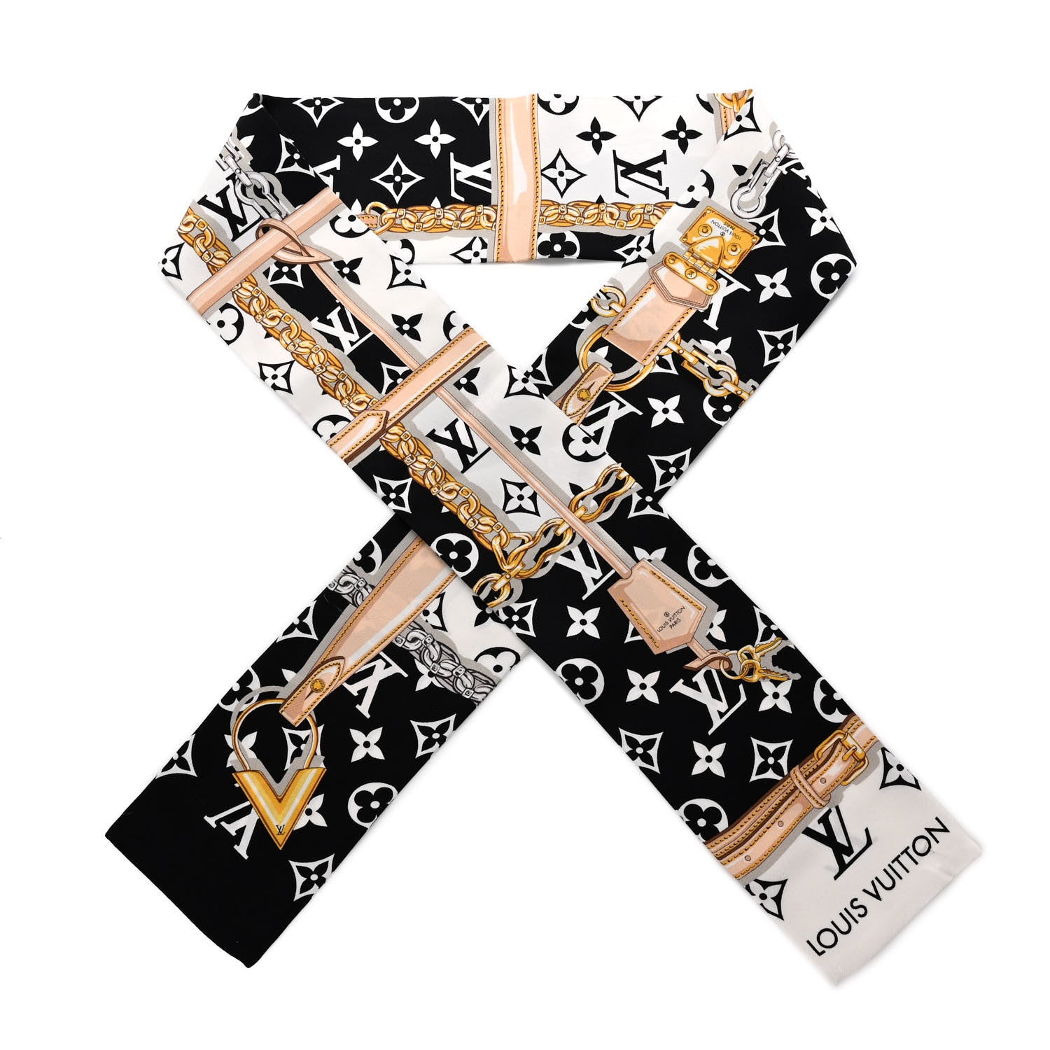 Louis Vuitton Silk Monogram Confidential Bandeau Black 1 of 5