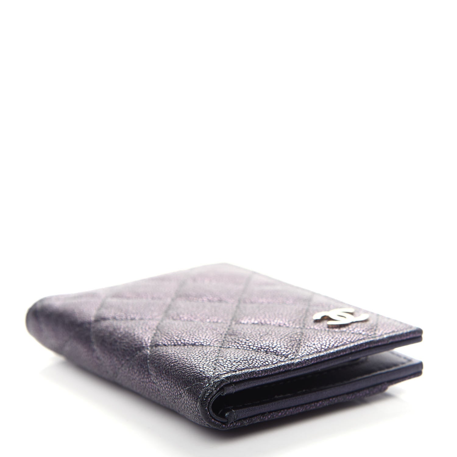 Chanel Iridescent Caviar Quilted Card Holder Wallet Black 4 of 8