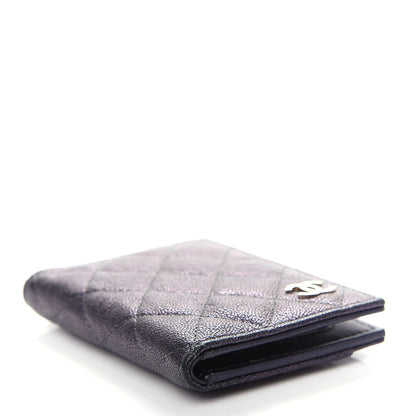 Chanel Iridescent Caviar Quilted Card Holder Wallet Black 4 of 8