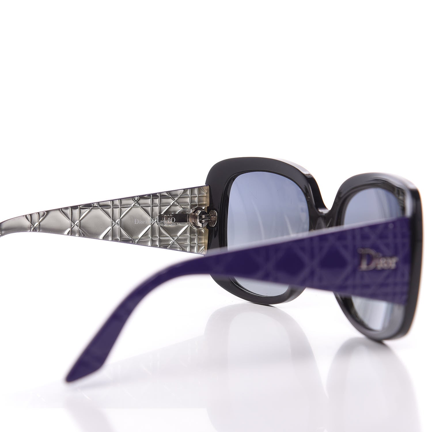 Christian Dior Resin Cannage Dior Lady Lady 10 Sunglasses Black Purple 7 of 9
