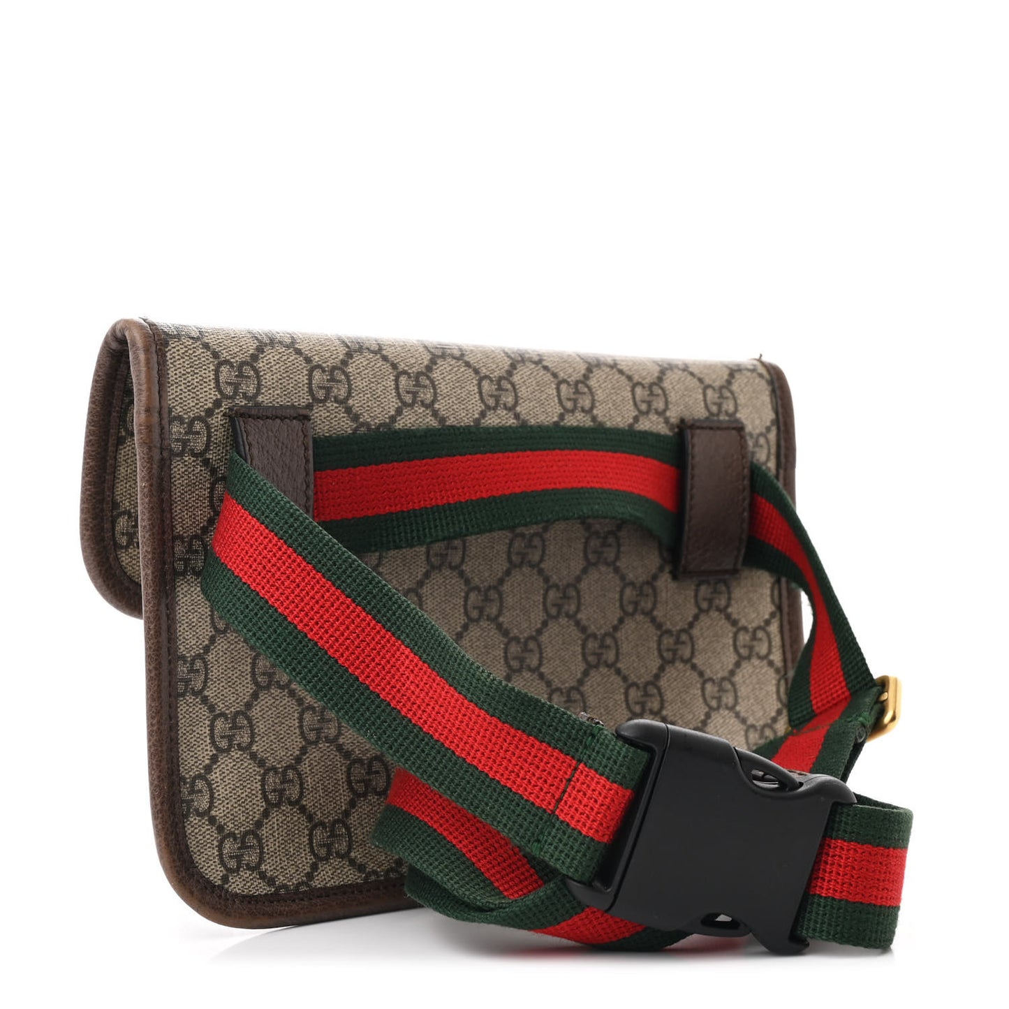 GG Supreme Monogram Neo Vintage Web Belt Bag Brown