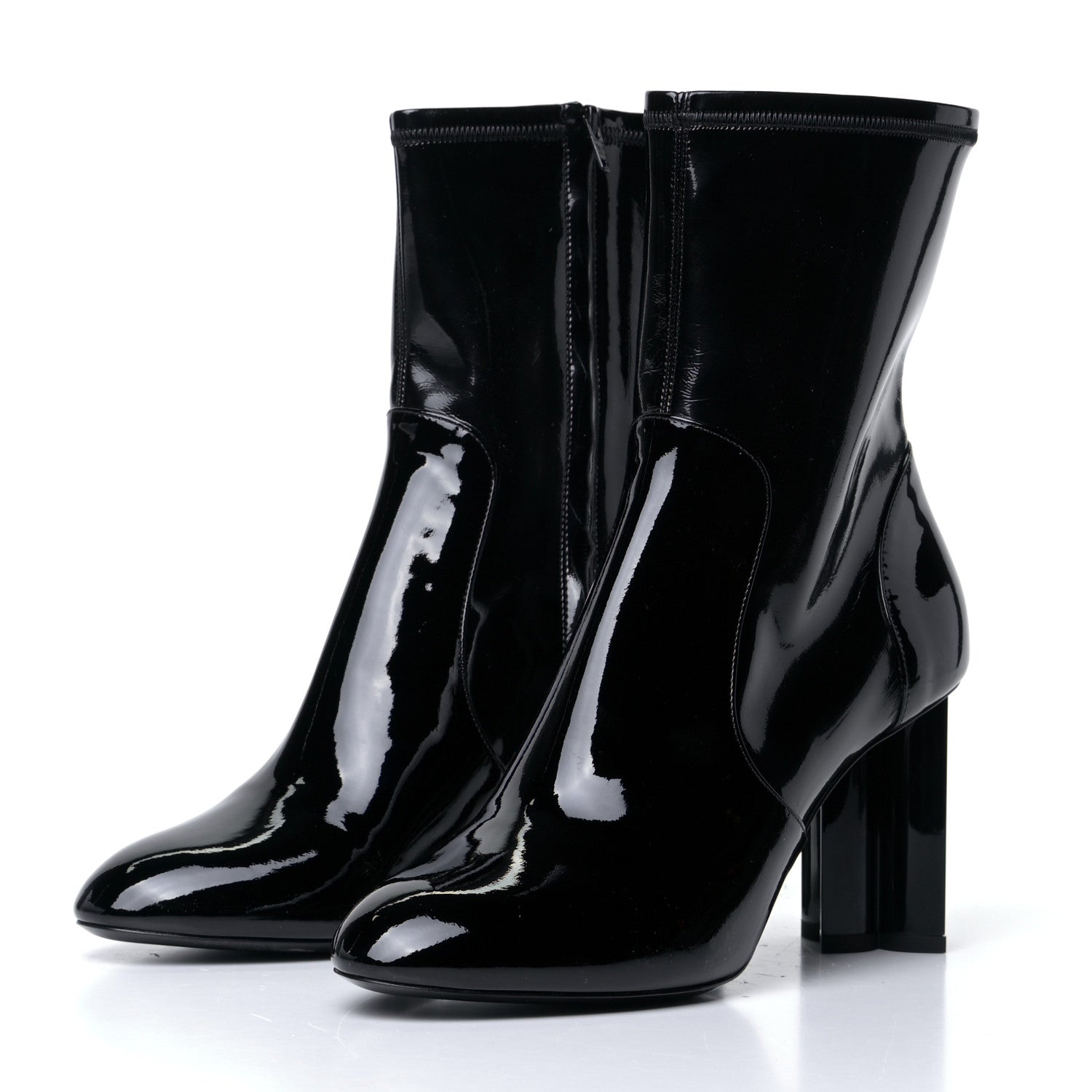 Louis Vuitton Patent Silhouette Ankle Boots 40 Black 3 of 7