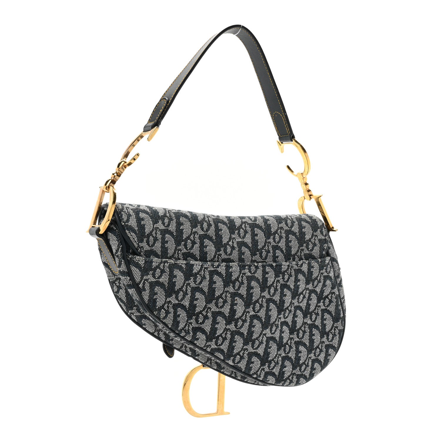 Christian Dior Monogram Saddle Bag Blue 3 of 13