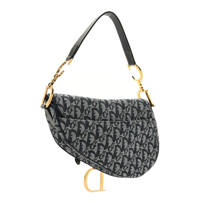Christian Dior Monogram Saddle Bag Blue 3 of 13