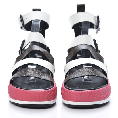 Louis Vuitton Patent Monogram LV Archlight Sandal 38 White 2 of 7