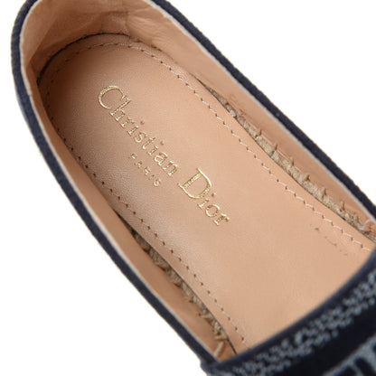 Christian Dior Canvas Tie and Dior Embroidered Granville 15mm Espadrilles 37.5 Denim 8 of 11